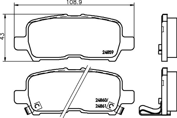 Mintex MDB2574 - Set placute frana,frana disc allinparts.ro