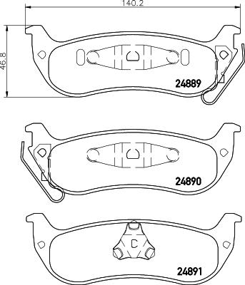 Mintex MDB2573 - Set placute frana,frana disc allinparts.ro