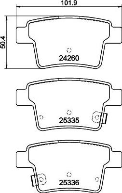 Mintex MDB2691 - Set placute frana,frana disc allinparts.ro