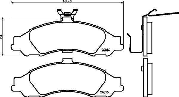 Mintex MDB2668 - Set placute frana,frana disc allinparts.ro