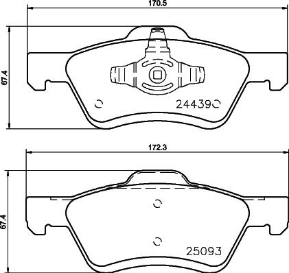 Mintex MDB2626 - Set placute frana,frana disc allinparts.ro