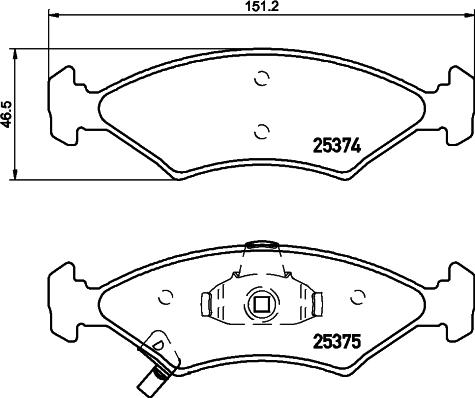 Mintex MDB2010 - Set placute frana,frana disc - allinparts.ro