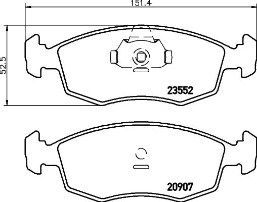 Mintex MDB2076 - Set placute frana,frana disc allinparts.ro
