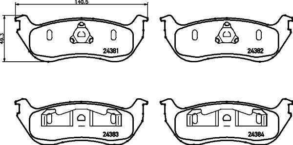 Mintex MDB2182 - Set placute frana,frana disc - allinparts.ro