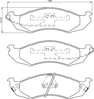 Mintex MDB2124 - Set placute frana,frana disc - allinparts.ro