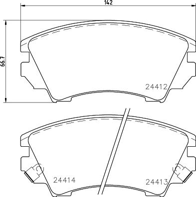 Mintex MDB2869 - Set placute frana,frana disc - allinparts.ro