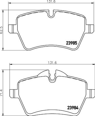 Mintex MDB2816 - Set placute frana,frana disc allinparts.ro