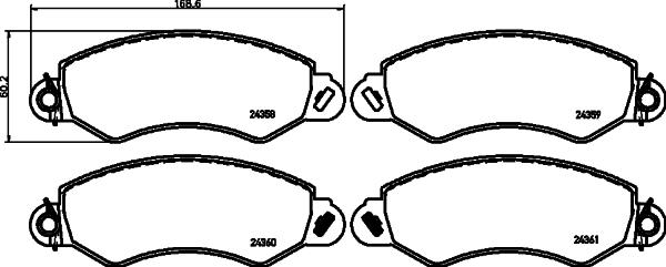 Mintex MDB2817 - Set placute frana,frana disc allinparts.ro