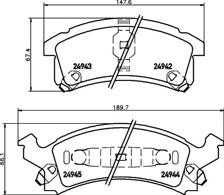 Mintex MDB2398 - Set placute frana,frana disc - allinparts.ro