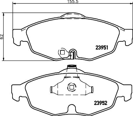 Mintex MDB2315 - Set placute frana,frana disc allinparts.ro