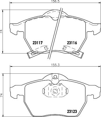 Mintex MDB2317 - Set placute frana,frana disc allinparts.ro