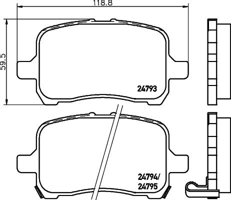 Mintex MDB2293 - Set placute frana,frana disc allinparts.ro