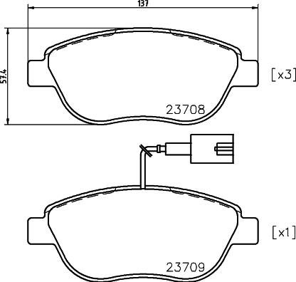 Mintex MDB2240 - Set placute frana,frana disc allinparts.ro