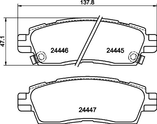 Mintex MDB2219 - Set placute frana,frana disc allinparts.ro