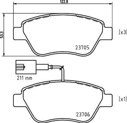 Mintex MDB2239 - Set placute frana,frana disc allinparts.ro