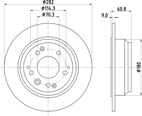 Mintex MDC999 - Disc frana - allinparts.ro