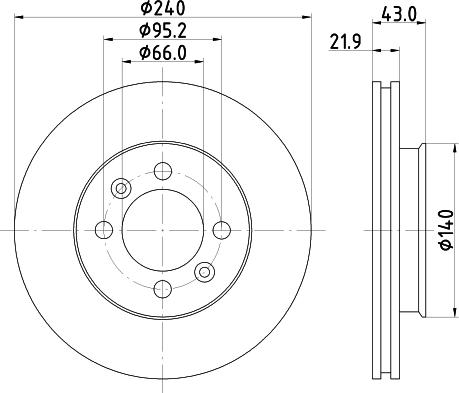 Mintex MDK0071 - Set frana, frana disc allinparts.ro
