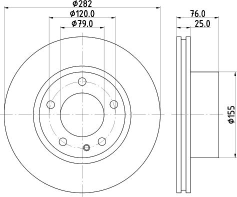 Mintex MDC472 - Disc frana - allinparts.ro