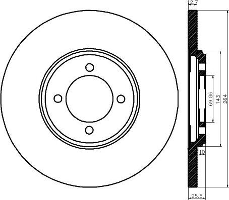 Dynamatrix DBD034 - Disc frana - allinparts.ro