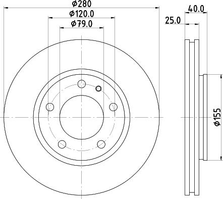 Mintex MDC1200 - Disc frana - allinparts.ro