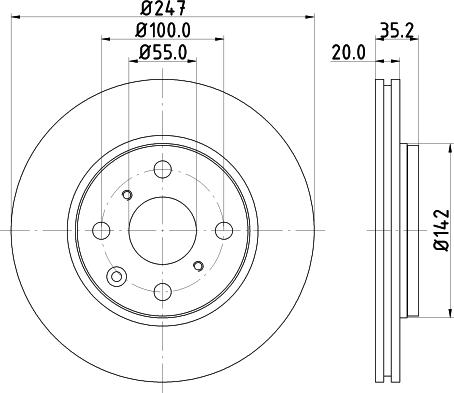 Mintex MDC1733 - Disc frana allinparts.ro