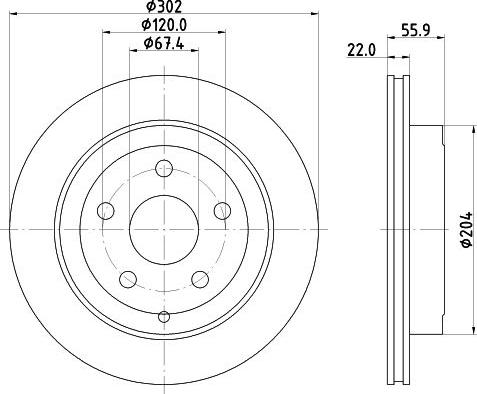 Mintex MDC3199C - Disc frana allinparts.ro
