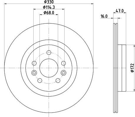 Mintex MDC3220C - Disc frana - allinparts.ro