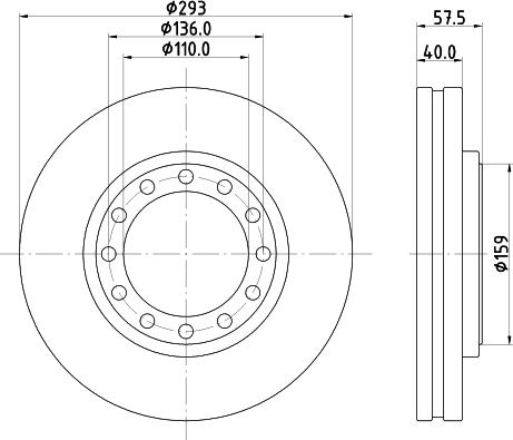 Mintex MDC2970C - Disc frana allinparts.ro