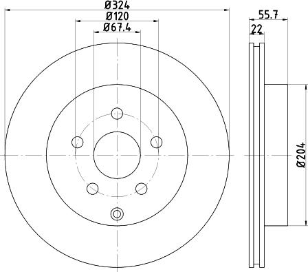 Mintex MDC2466 - Disc frana - allinparts.ro