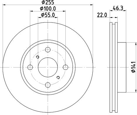 Mintex MDC2062 - Disc frana - allinparts.ro