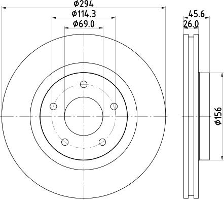 Mintex MDC2101 - Disc frana - allinparts.ro