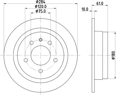 Mintex MDC271 - Disc frana - allinparts.ro