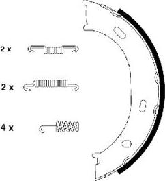 Mintex MFR488 - Set saboti frana, frana de mana allinparts.ro