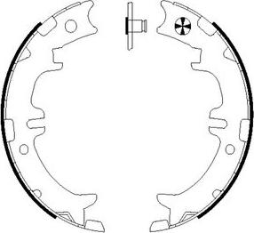 Mintex MFR611 - Set saboti frana, frana de mana allinparts.ro