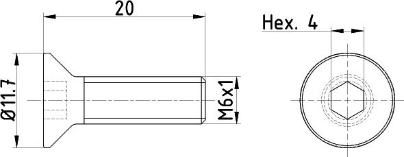 Mintex TPM0015 - Surub, disc frana allinparts.ro