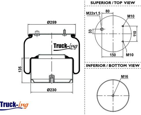 Montcada 0293980 - Burduf, suspensie pneumatica allinparts.ro