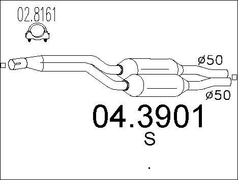 MTS 04.3901 - Catalizator - allinparts.ro