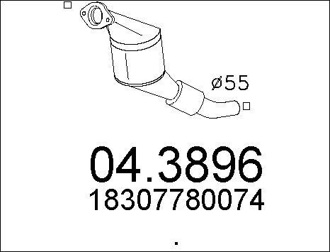 MTS 04.3896 - Catalizator - allinparts.ro