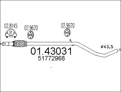MTS 01.43031 - Racord evacuare - allinparts.ro