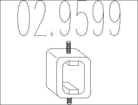 MTS 02.9599 - Suport, toba esapament - allinparts.ro