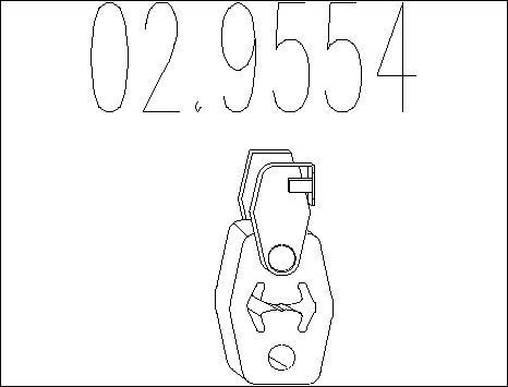 MTS 02.9554 - Suport, sistem de esapament - allinparts.ro