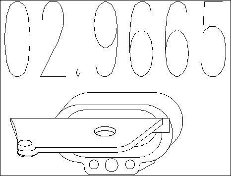 MTS 02.9665 - Suport, toba esapament allinparts.ro