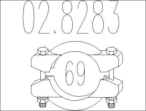 MTS 02.8283 - Conector teava, sistem de esapament - allinparts.ro