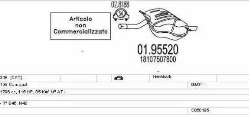 MTS C050195007716 - Sistem de esapament - allinparts.ro