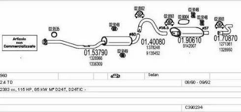 MTS C390234008712 - Sistem de esapament - allinparts.ro