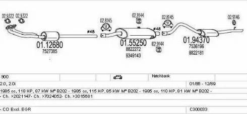 MTS C300033003623 - Sistem de esapament allinparts.ro