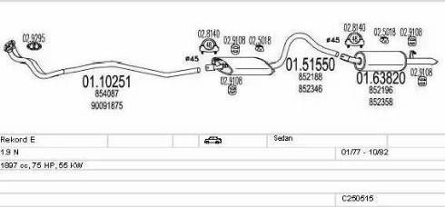 MTS C250515005712 - Sistem de esapament - allinparts.ro