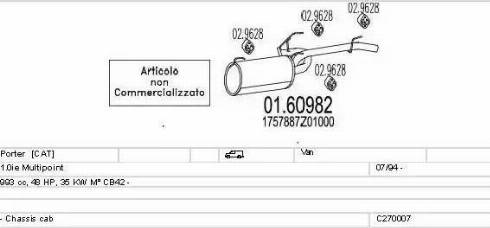 MTS C270007010916 - Sistem de esapament - allinparts.ro