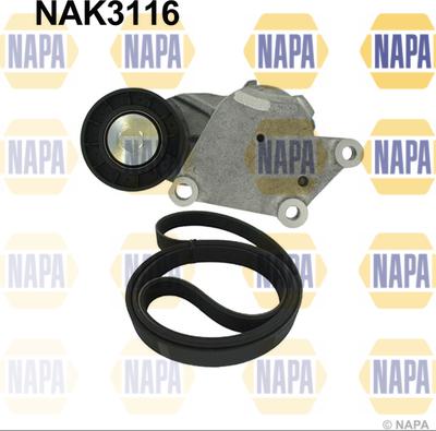 NAPA NAK3116 - Set curea transmisie cu caneluri - allinparts.ro