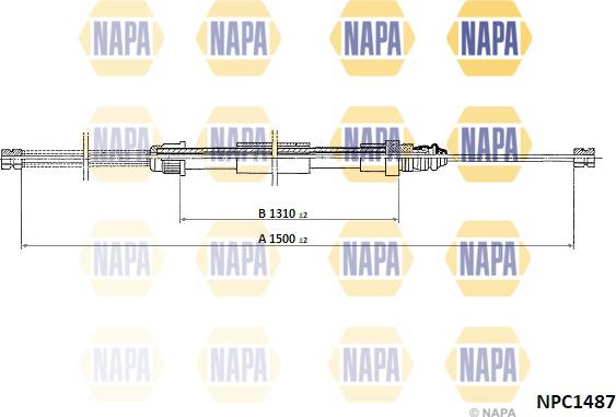 NAPA NPC1487 - Cablu, frana de parcare - allinparts.ro